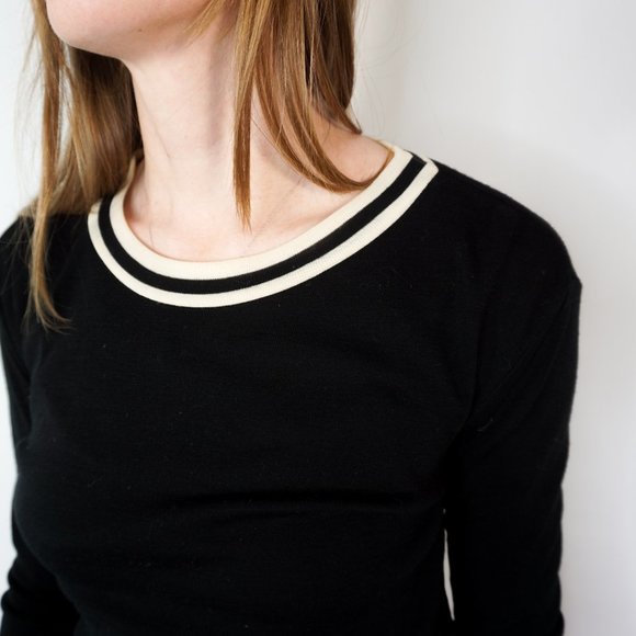 VIKTORIA + WOODS Magento Crew Black Wool Sweater - Picture 6 of 6